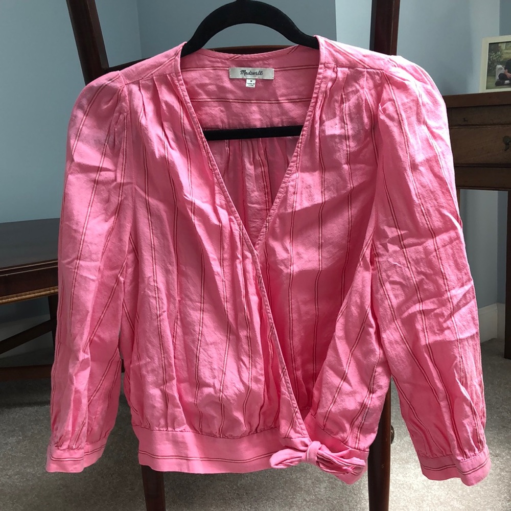 Madewell Wrap Blouse. Size medium.